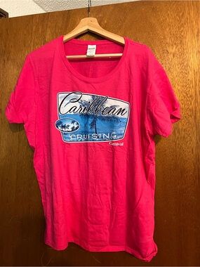 Carnival Caribbean Cruising Graphic Tee - Bright Pink